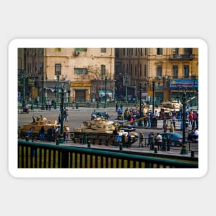 Egypt. Cairo. Tanks on the Streets. Sticker